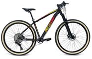 Bicicleta Aro 29 Ksw Xlt 12v Garfo com Trava K7 11/50 Freios Hidráulicos Kit 1x12 - Preto/Vermelho/Amarelo Bicicleta Aro 29 Ksw Xlt 12v Garfo com Trava K7 11/50 Freios Hidráulicos Kit 1x12 - Preto/Vermelho/Amarelo