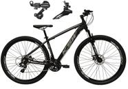 Bicicleta aro 29 Ksw Xlt 24v Câmbios Shimano Freios Hidráulicos Garfo com Suspensão - Preto/Prata