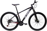 Bicicleta Aro 29 Ksw Xlt 24v Freio A Disco Suspensão Mountain Bike Alumínio - Preto/Vermelho/Branco