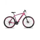 Bicicleta Aro 29 Ksw Xlt 24v Freio A Disco Suspensão Mountain Bike Alumínio Rosa 15