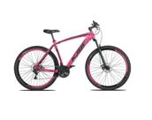 Bicicleta Aro 29 Ksw Xlt 24v Freio A Disco Suspensão Mountain Bike Alumínio - Rosa/Preto Bicicleta Aro 29 Ksw Xlt 24v Freio A Disco Suspensão Mountain Bike Alumínio - Rosa/Preto