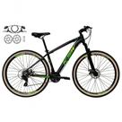 Bicicleta Aro 29 Ksw Xlt 24v Freios Disco Hidráulicos Garfo Suspensão Pneu Faixa - Preto/verde Tam.21 Bicicleta Aro 29 Ksw Xlt 24v Freios Disco Hidráulicos Garfo Suspensão Pneu Faixa - Preto/verde Tam.21