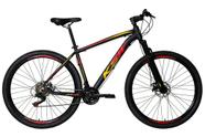 Bicicleta Aro 29 Ksw Xlt 24v Freios Hidráulicos Garfo Suspensão Mtb - Preto/Vermelho/Amarelo