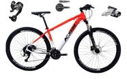 Bicicleta Aro 29 Ksw Xlt 27v Câmbios Shimano Altus Freios Hidráulicos Garfo Com Trava - Laranja/Branco