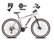 Bicicleta Aro 29 Ksw Xlt 27v Câmbios Shimano Altus Freios Hidráulicos Garfo Com Trava Pneu Bege - Branco