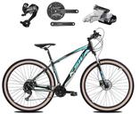 Bicicleta Aro 29 Ksw Xlt 27v Câmbios Shimano Altus Freios Hidráulicos Garfo Com Trava Pneu Bege - Preto/Azul