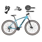 Bicicleta Aro 29 Ksw Xlt 27v Câmbios Shimano Altus Freios Hidráulicos Garfo Trava Pneu Faixa - Azul Tam.17