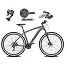 Bicicleta Aro 29 Ksw Xlt 27v Câmbios Shimano Altus Freios Hidráulicos Garfo Trava Pneu Faixa - Grafite Tam.17