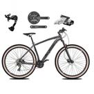 Bicicleta Aro 29 Ksw Xlt Alívio E Altus 27v Freio Hidráulico Garfo Trava Pneu Faixa - Grafite Tam.21