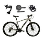 Bicicleta Aro 29 Ksw Xlt Alívio E Altus 27v Freio Hidráulico Garfo Trava - Prata Tam.17