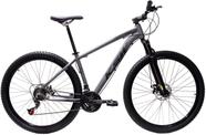 Bicicleta Aro 29 KSW XLT Alumínio 24v Freio a Disco Mecânico Suspensão Faixa Bege