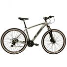 Bicicleta Aro 29 Ksw Xlt Alumínio 27v Freio Disco Mecânico Garfo Suspensão Pneu Faixa - Prata Tam.15