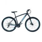 Bicicleta Aro 29 Ksw Xlt Alumínio 27v Freio Disco Mecânico Garfo Suspensão - Preto/azul Tam.17
