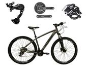 Bicicleta Aro 29 Ksw Xlt Alumínio Câmbio Traseiro Shimano Alívio e Altus 27v Freio Hidráulico Garfo Com Trava - Grafite