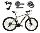 Bicicleta Aro 29 Ksw Xlt Alumínio Câmbio Traseiro Shimano Alívio e Altus 27v Freio Hidráulico Garfo Com Trava - Prata
