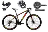 Bicicleta Aro 29 Ksw Xlt Alumínio Câmbio Traseiro Shimano Deore e Altus 27v Freio Hidráulico Garfo Com Trava - Preto/Vermelho/Amarelo - 19 Bicicleta Aro 29 Ksw Xlt Alumínio Câmbio Traseiro Shimano Deore e Altus 27v Freio Hidráulico Garfo Com Trava - Preto/Vermelho/Amarelo - 19