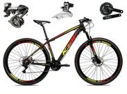 Bicicleta Aro 29 Ksw Xlt Câmbios Shimano Altus 24v K7 Alumínio Freios Hidráulicos Garfo Com Trava - Preto/Vermelho/Amarelo