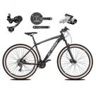 Bicicleta Aro 29 Ksw Xlt Deore E Altus 27v Freio Hidráulico Garfo Trava Pneu Faixa Bege - Preto-prata Tam.17
