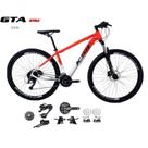 Bicicleta Aro 29 Ksw Xlt Kit 2x9 Gta Sunrun Freio Disco K7 11/36 Pedivela 24/38d Garfo Com Trava - Laranja/branco Tam.17