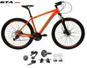 Bicicleta Aro 29 KSW XLT Kit 2x9 Gta Sunrun Freio Disco K7 11/36 Pedivela 24/38d Garfo com Trava - Laranja