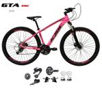 Bicicleta Aro 29 KSW XLT Kit 2x9 Gta Sunrun Freio Disco K7 11/36 Pedivela 24/38d Garfo com Trava - Rosa
