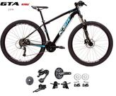 Bicicleta Aro 29 Ksw Xlt Kit 2x9 Gta Sunrun Freio Disco K7 Garfo com Trava Preto/Azul