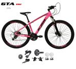 Bicicleta Aro 29 Ksw Xlt Kit 2x9 Gta Sunrun Freio Disco K7 Garfo com Trava Rosa Chiclete
