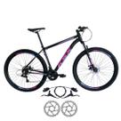 Bicicleta Aro 29 KSX Mtb Alum. Index Freios Hidraulicos 21v Cabeamento Interno Suspensão 80mm