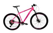 Bicicleta Aro 29 Ksx Sd7 12v Garfo com Trava K7 11/50 Freios Hidráulicos Kit 1x12 Rosa