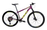 Bicicleta Aro 29 Ksx Sd7 12v Garfo com Trava K7 11/50 Freios Hidráulicos Kit 1x12 Roxo/Amarelo