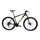 Bicicleta Aro 29 Ksx Sd7 21v Cabos Internos Alumínio Freios A Disco Garfo Suspensão Preto Amarelo Tamanho 15