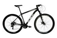 Bicicleta Aro 29 Ksx Sd7 21v Cabos Internos Alumínio Freios a Disco Garfo Suspensão Preto/Prata