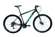 Bicicleta Aro 29 Ksx Sd7 21v Cabos Internos Alumínio Freios a Disco Garfo Suspensão Preto/Verde