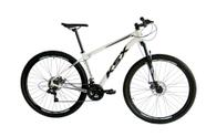 Bicicleta Aro 29 Ksx Sd7 Alumínio 21v Freios a Disco Cabos Internos Garfo Suspensão Branco/Preto