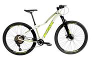 Bicicleta Aro 29 Ksx Sd7 Feminina 12v Freio Hidráulico K7 11/50 Garfo com Trava Kit 1x12 Branco/Amarelo
