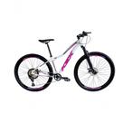 Bicicleta Aro 29 Ksx Sd7 Feminina 12v Garfo Com Trava K7 11/50 Freios Hidráulicos Kit 1x12 - Branco/rosa/violeta Tam. 15 Bicicleta Aro 29 Ksx Sd7 Feminina 12v Garfo Com Trava K7 11/50 Freios Hidráulicos Kit 1x12 - Branco/rosa/violeta Tam. 15