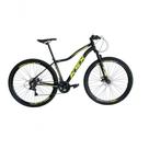 Bicicleta Aro 29 Ksx Sd7 Feminina 21v Cabos Internos Alumínio Freios A Disco Garfo Suspensão Preto Amarelo Tamanho 15