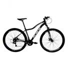 Bicicleta Aro 29 Ksx Sd7 Feminina 21v Cabos Internos Alumínio Freios A Disco Garfo Suspensão Preto Branco Tamanho 15