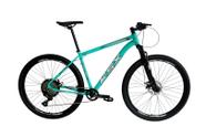 Bicicleta Aro 29 Mtb Ksx Sd7 12v Freio a Disco Hidráulico K7 11/50 Garfo com Trava Kit 1x12 Verde Tiffany