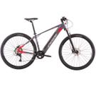 Bicicleta Aro 29 Oggi Eletrica BW 8.0 c/Acelerador 8v Cinza/Vermelho