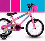 Bicicleta Baby Girl A16 com Cestinha Athor Rosa