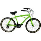 Bicicleta Beach Caiçara 18 Marchas Aro 26 Masculina Verde