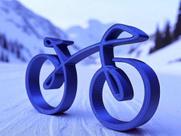 Bicicleta Bike Mininalista Decorativa Estatua Decoração Brinquedo Azul Safira