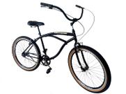 Bicicleta caiçara beach aro 26 aero freios alumínio Preto