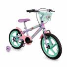 Bicicleta Casa Mágica da Gabby Aro 16 Infantil com Rodinhas Bike infantil com cestinha