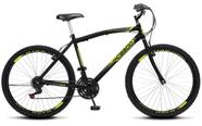 Bicicleta Cazelle CB 500, Aro 26 Comum Natural, 36 Raias, 18 Marchas, Freios V-Brake e Suporte de Guidão Down Hill Colli
