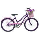 Bicicleta Cissa 24 Infantil Retrô Feminina Violeta / Rosa Bicicleta Cissa 24 Infantil Retrô Feminina Violeta / Rosa