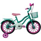 Bicicleta Cissa Infantil 16 Retrô Passeio Feminina Anis
