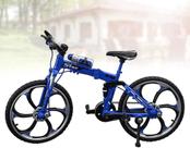 Bicicleta Coleção Miniatura Metal Bike Dobrável Mountain Bike Die Cast(AZ)