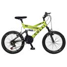 Bicicleta Colli Gps Dupla Suspensão Aro 20 Amarelo Neon V21